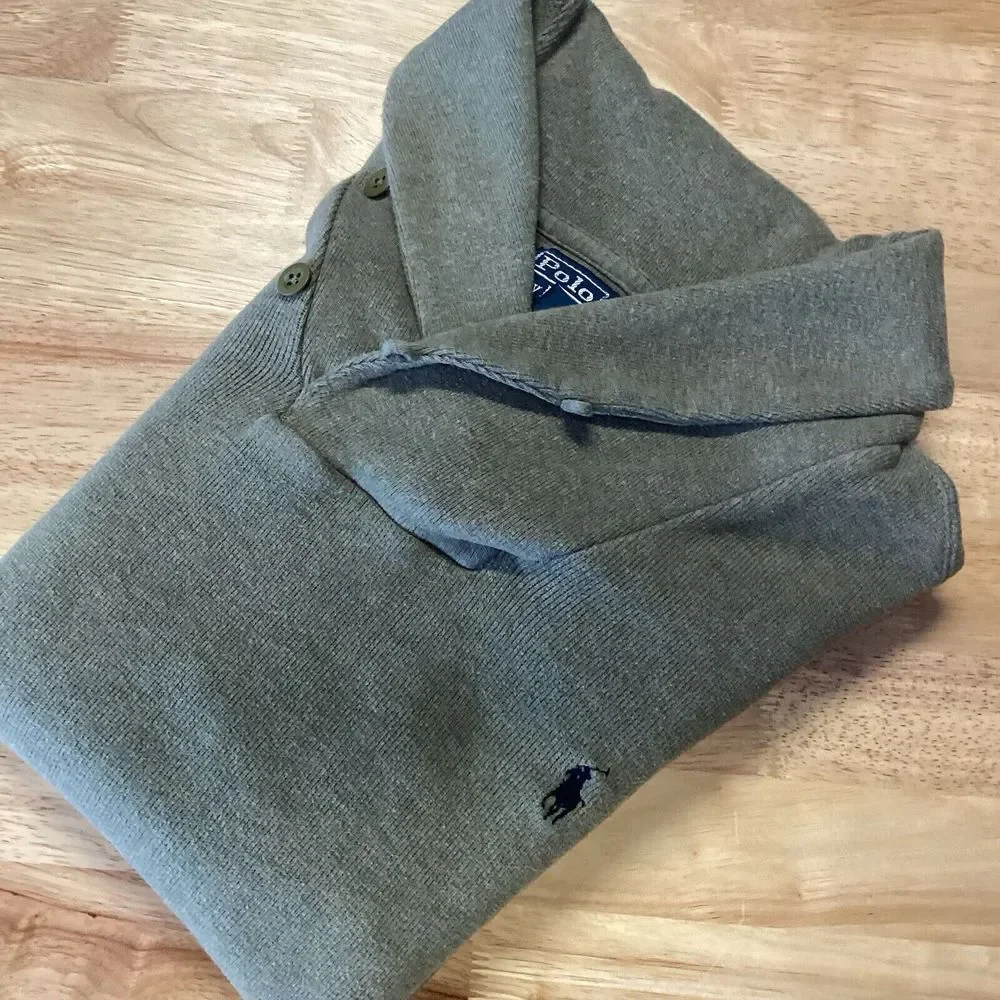 Men's Polo Ralph Lauren Shawl Collar Sweater XL‎ Green
